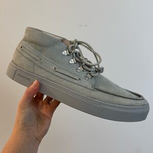 Blackstone Men's Light Gray Boat Shoes